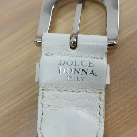VINTAGE DOLCE DONNA Belt Womens Medium Braided Leather Italian Boho Y2K ITALY - Picture 8 of 14